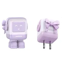 UGREEN - Cargador Carga Rapida Robot Nexode 30W Puerto USB C - Lila