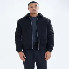 SEVEN SEVEN - Chaqueta Para Hombre Shearling Color Negro Marca #45080414