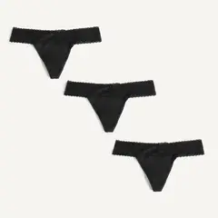 SEVEN SEVEN - Panty Para Mujer Tanga Color Negro Marca #28800064