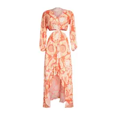 FIORY - VESTIDO LARGO MUJER MANDARINA 3103