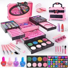 GEFU - Kit Maquillaje Para Niñas Cosmetico No Toxico Lavable Regalo