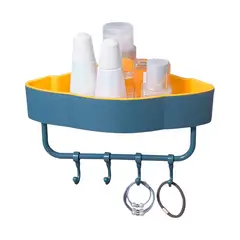 GENERICO - Organizador Jabonero Adhesivo Para Baño Con Colgadores