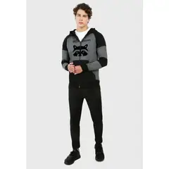 ARCTIC FOX - Chaqueta para Hombre Gris Negra Mapache