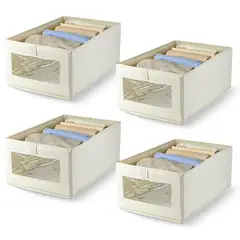 ENERGY PLUS - Set x4 Organizador de Armario y Cajones Moderno y Plegable