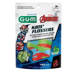 GUM - Kids Flossers Avengers X 40