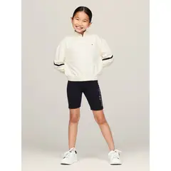 TOMMY HILFIGER - Saco Beige Amplia Global Stripe Para Niña