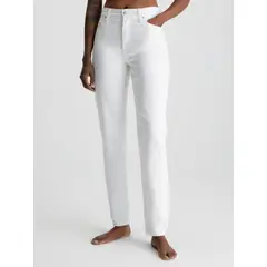 CALVIN KLEIN - Mom Jeans Blancos Estrecho En El Tobillo Para Mujer