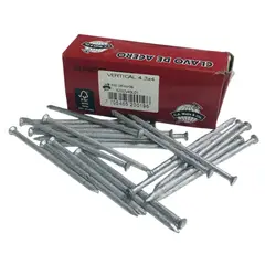 GENERICO - Clavos de Acero Vertical 4.3 x 4 (1 Libra) C.A Mejia