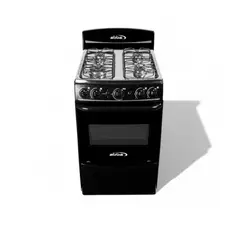 ABBA - Estufa de Piso 4 Puestos Con Horno Gas Natural AB201-5 Negro