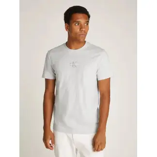 CALVIN KLEIN - Camiseta gris con monograma