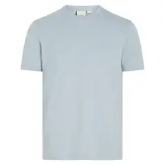 CALVIN KLEIN - Camiseta azul de algodón con parche de goma