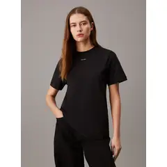 CALVIN KLEIN - Camiseta negra con logo nano