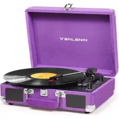 GENERICO - Tocadiscos Reproduce y Graba Vinilos Lp altavoces y Bluetooth Receptor