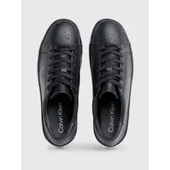 CALVIN KLEIN - Tenis Negros con Plataforma y Monograma