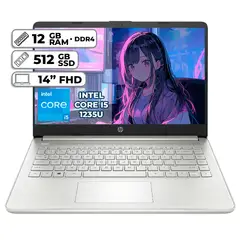 HP - PORTATIL INTEL CORE I5 1235U 12GB RAM 512GB SSD PANTALLA 14 FHD