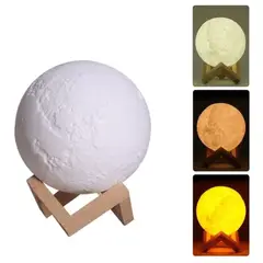 GENERICO - Humidificador Luna 3 Toques Con Luz Nocturna Led Con Base