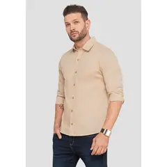 MARKETING PERSONAL - Camisa Hombre Beige Mp 103618