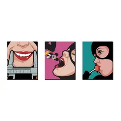 ART INDUSTRY - Triptico 60x25 Cms Decorativo Comics 9