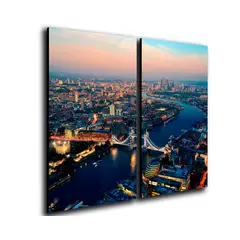 ART INDUSTRY - Cuadro Díptico 60x50 Cms Decorativo Londres1