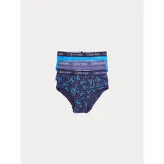 CALVIN KLEIN - Pack azul de 3 calzoncillos para niño