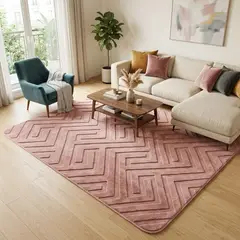 HOME - Alfombra Grande Azul Peludo para sala 2mt X 15mt Decoracion Hogar