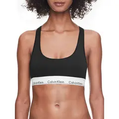 CALVIN KLEIN - Bralette Negro Algodón Negro