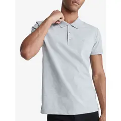CALVIN KLEIN - Polo Gris Slim Solid Para Hombre