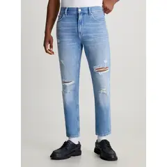 CALVIN KLEIN - Dad Jeans Con Rotos