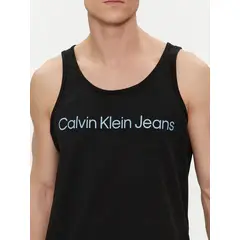 CALVIN KLEIN - Camiseta Negra Tipo Esqueleto Con Logo