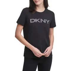 DKNY - Camiseta Logo Original Negro Para Mujer