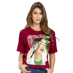 ATYPICAL - Camiseta Mujer Vinotinto 91977