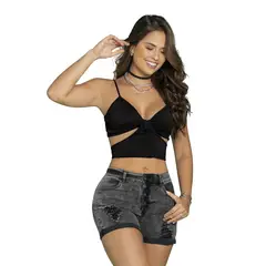 ATYPICAL - Crop Top Mujer Negro 89772