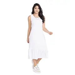 MARKETING PERSONAL - Vestido Largo Mujer Blanco Mp 3766