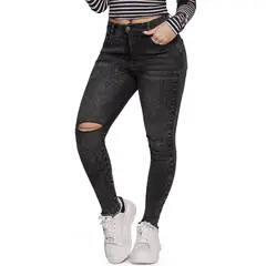 ATYPICAL - Jean Mujer Negro 2135