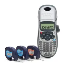 DYMO - Kit Rotuladora LetraTag 100H + 3 cintas + soporte para pared color gris