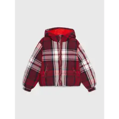 TOMMY HILFIGER - Chaqueta De Niña Cuadros Escoceses Con Gorro