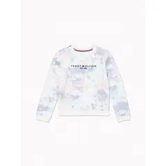 TOMMY HILFIGER - Sudadera Niño Niña Tie Die Blanco