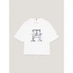 TOMMY HILFIGER - Camiseta De Niña Con Monograma Th Lentejuelas