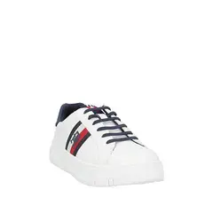 TOMMY HILFIGER - Tenis Con Rayas Para Niños Blanco