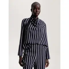 TOMMY HILFIGER - Blusa Azul Manga Larga Para Mujer