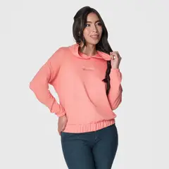 LEC LEE - Buzo Con Capota Mujer Lec Lec Salmon