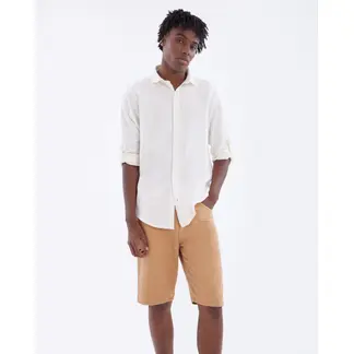 SEVEN SEVEN - Camisa En Efecto Lino Para Hombre Marfil