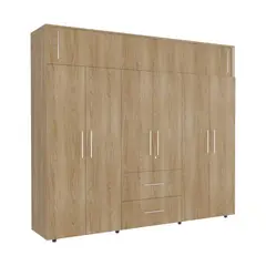 RTA DESIGN - Closet Montano 200 Fresno Europeo y Blanco de dos puertas corredizas