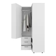 RTA DESIGN - Closet Esquinero Tolu Blanco con tres cajones y múltiples espacios ZF