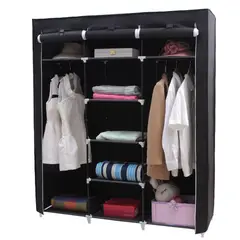 RTA DESIGN - Closet Portátil Jesan Negro Variedad de Entrepaños en Tela