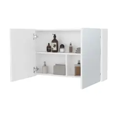 RTA - Gabinete de Baño Agni Blanco Duqueza con Dos Puestas y Espacio Para Almacenar Objetos ZF