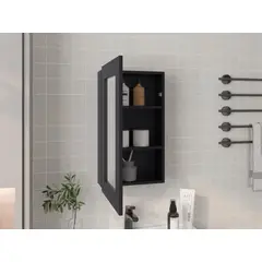 RTA - Gabinete de Baño Cary Wengue con Puerta Espejo y Tres Entrepaños ZF