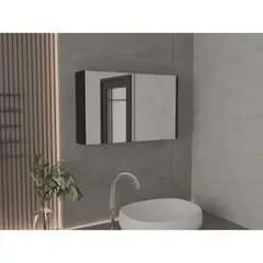 RTA - Gabinete de Baño Agni Wengue con Dos Puestas y Espacio Para Almacenar Objetos ZF