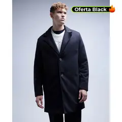 SEVEN SEVEN - Chaqueta Para Hombre Abrigo Color Negro Marca #45080402