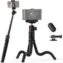 K&F CONCEPT - Tripode Flexible Extensible K&F 3-en1 para Celular Camara y GoPro